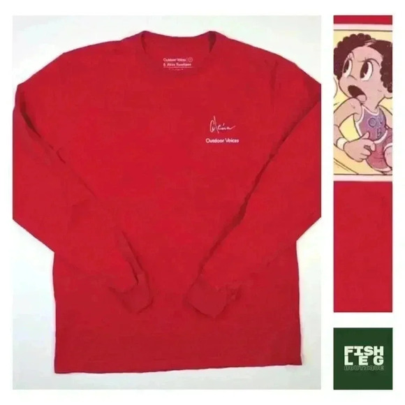 Outdoor Voices Other - Outdoor Voices | OV x Akira Yonekawa Red Long Sleeve Tee - Cherry / Sz XS